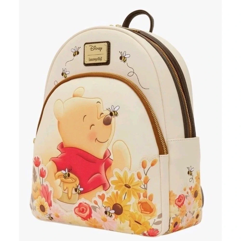 NEW Loungefly Disney Winnie the Pooh Honey & Bees with Flowers Mini‎ Backpack